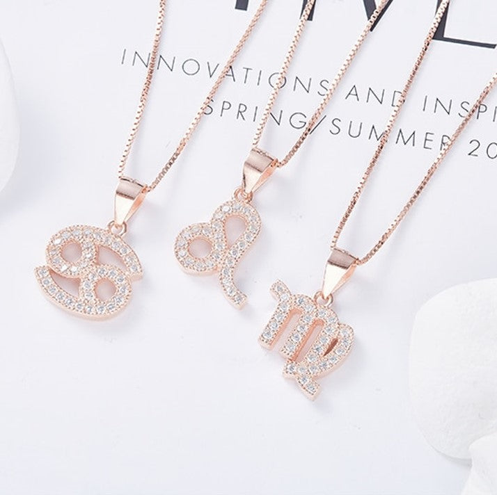 Zodiac Jewelry: Silver Sun Sign Necklace with Pendant. Birth Sign Pendant. WickedYo